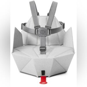Bombol pebble grey pop-up booster seat folding travel high chair
